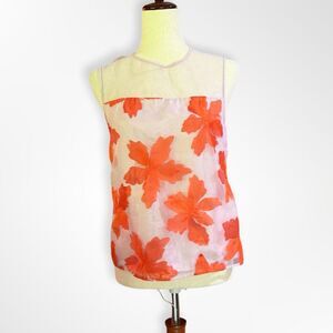 Rebecca Taylor Lavender & Pinata Floral Organza Blouse, 2 Vibrant Ethereal Tops